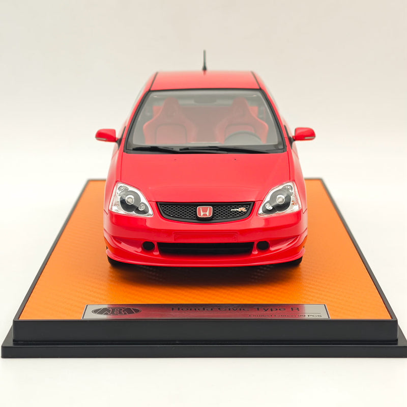 RAM Collectibles 1/18 Honda Civic Ep3 Type R Championship 2004 Red RM-0016 Resin Model Car Limited Collection