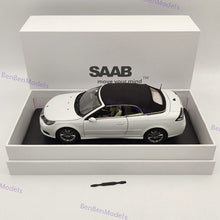 Original 1:18 93 9-3 Convertible Sport Car White Diecast Model Car Limited Edition