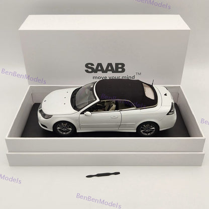 Original 1:18 93 9-3 Convertible Sport Car White Diecast Model Car Limited Edition