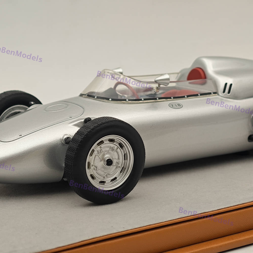 1/18 Tecnomodel Porsche 718 F2 Presse Version 1960 CA18-TMP002 Silver Resin