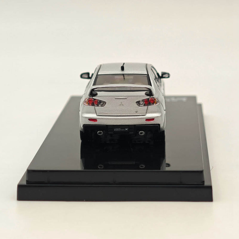 Hobby Japan 1/64 Mitsubishi Lancer Evolution X Cool Silver Metallic HJ641053AS Diecast Model Car