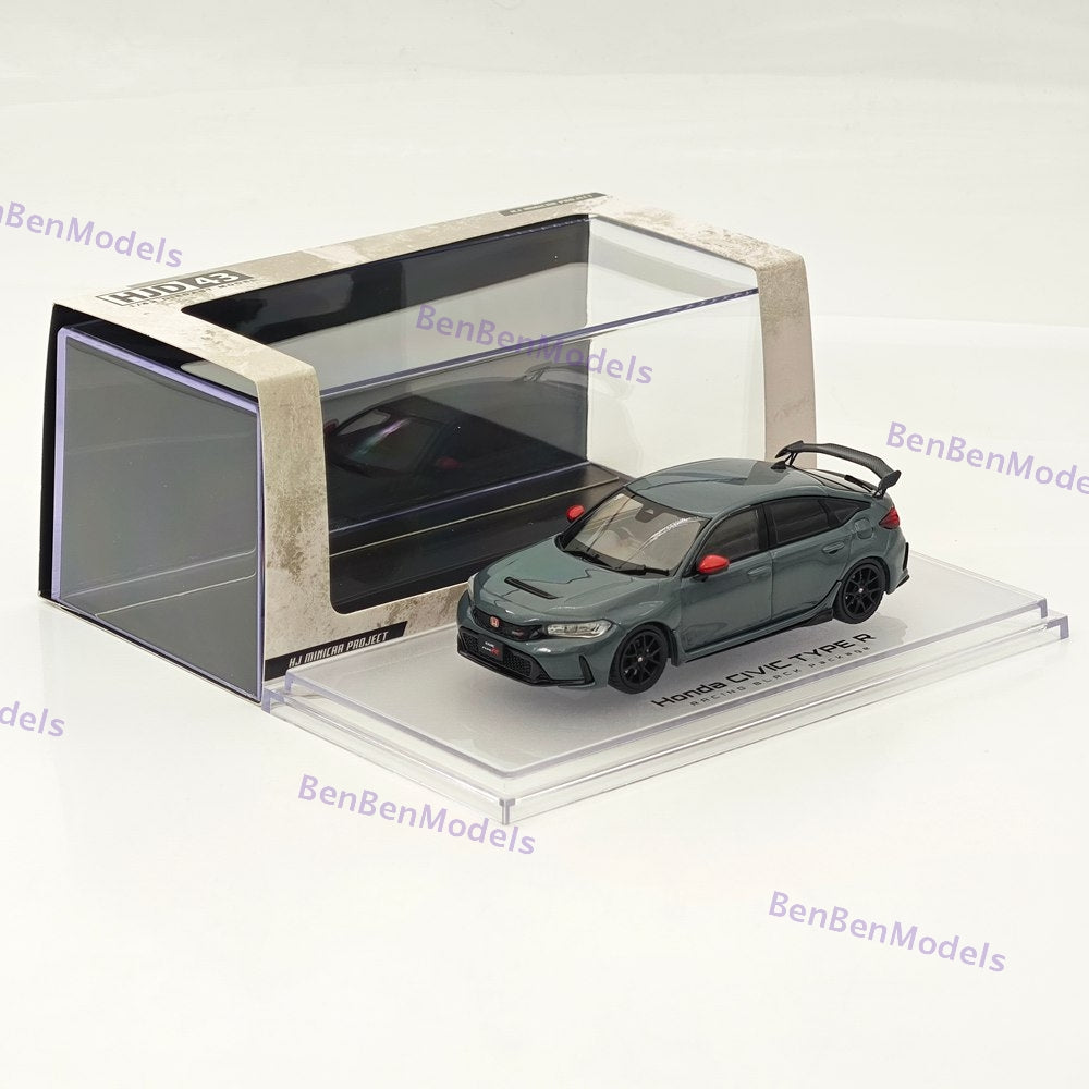 1/43 Hobby Japan HJD43 CIVIC TYPE R (FL5) RACING BLACK Package Genuine Option