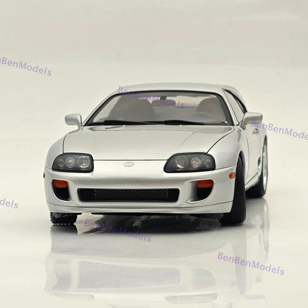 Toyota Supra A80 LHD Silver Coupe Full-open type Diecast Model Car 1/18 WHELART