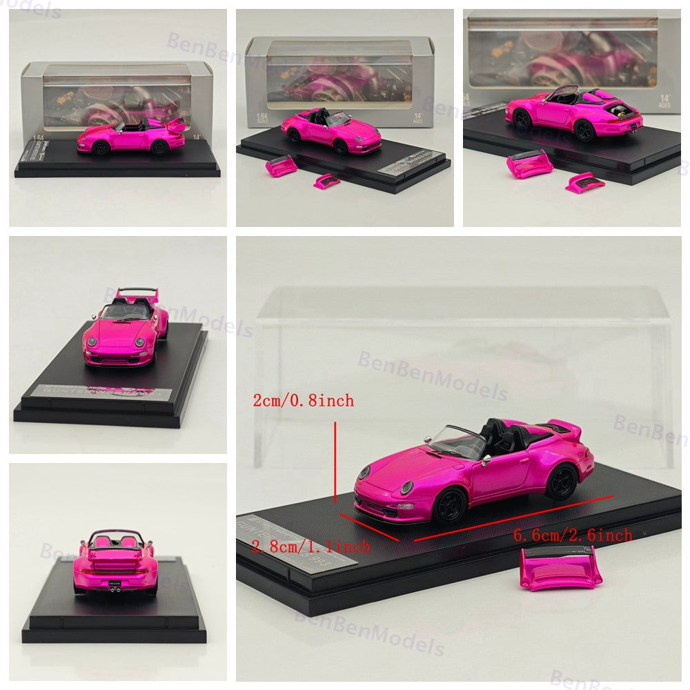 SW 1:64 Porsche Gunther Werks 993 Remastered Diecast Model Car - Four styles are