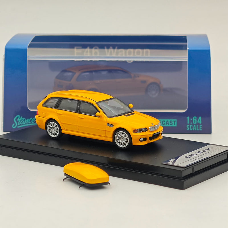 1:64 Stance Hunters E46 Wagon Diecast Model Car Limited Collection Yellow