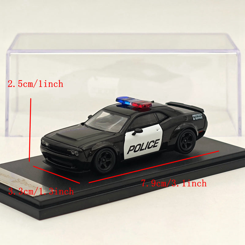 1:64 Fine works Dodge Demon SRT Muscle Sports Police Protect & Serve Black