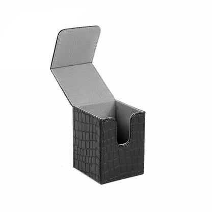 Strong Magnet PU Card Deck Box Crocodile Grain Trading Card Storage Box For Collectible Game Cards
