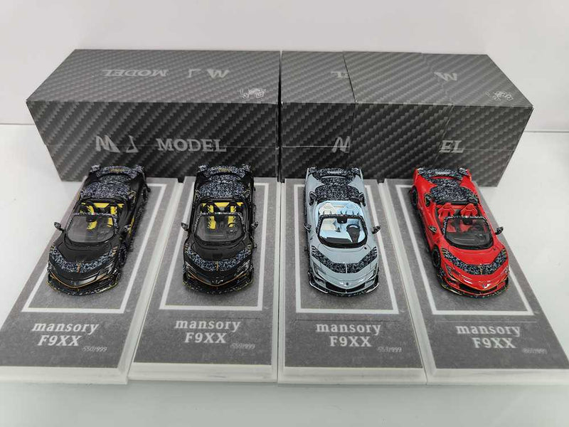 MJ 1/64 Ferrari Mansory F9XX  Hardtop/Convertible Diecast Car Models Collection Gifts Limited Edition