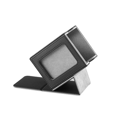 Upgraded Magnetic PU Vertical Deck Box with Front View Window for TCG CCG Sports Trading Cards