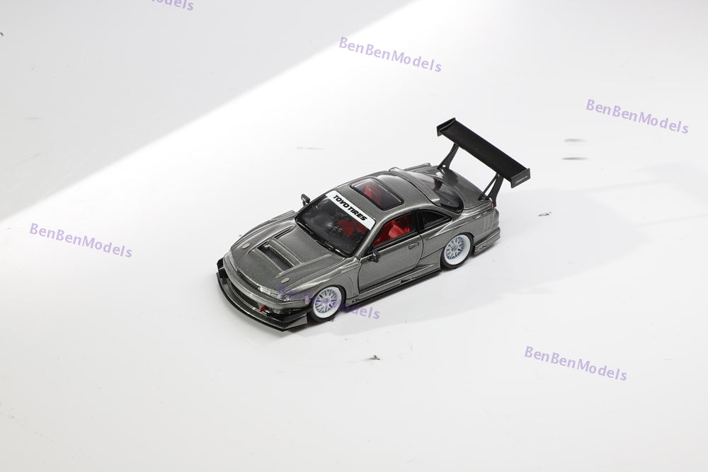 [新入荷]1/64 ミニカー　MORTAL 日産 S14 MORTAL APAxpo 1/64 S14 GTSPEC V2 SEIJI OOKAWARA White Diecast