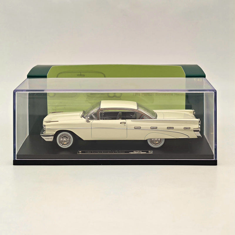 1/43 GFCC 1959 Pontiac Bonneville Hardtop White Diecast Model Car Collection