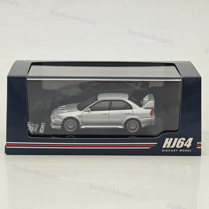 Hobby Japan 1/64 Mitsubishi Lancer GSR Evolution V (CP9A)1999 Silver HJ642033AS