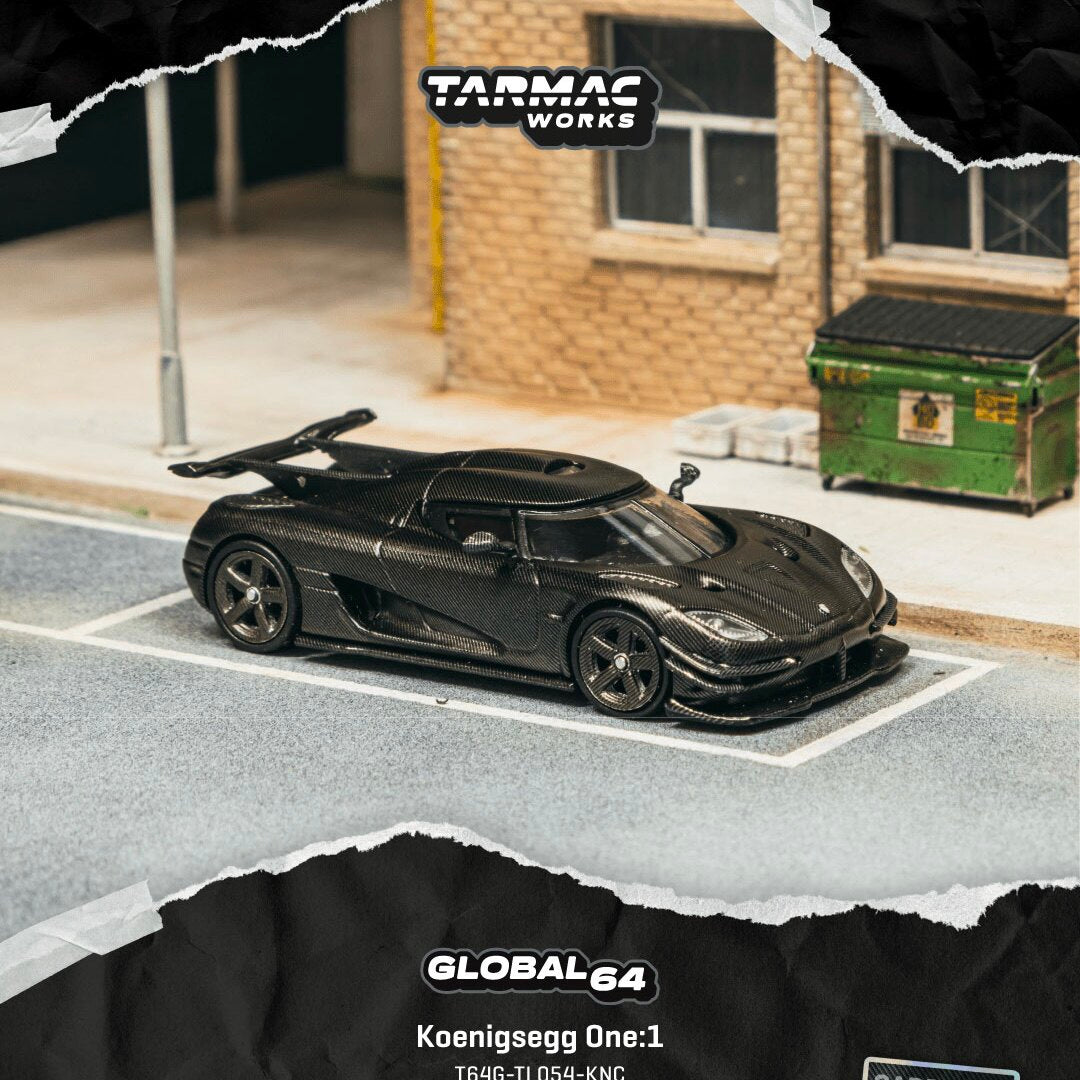 TW 1:64 Coniseger One 1 KNC Full Carbon Black Coniseger Alloy Car Model