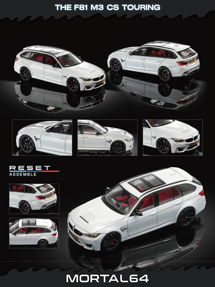 Mortal 1:64 BMW F81 M3 CS Touring Performance Coupe Limited Collection Model Diecast Car Toys Gift New