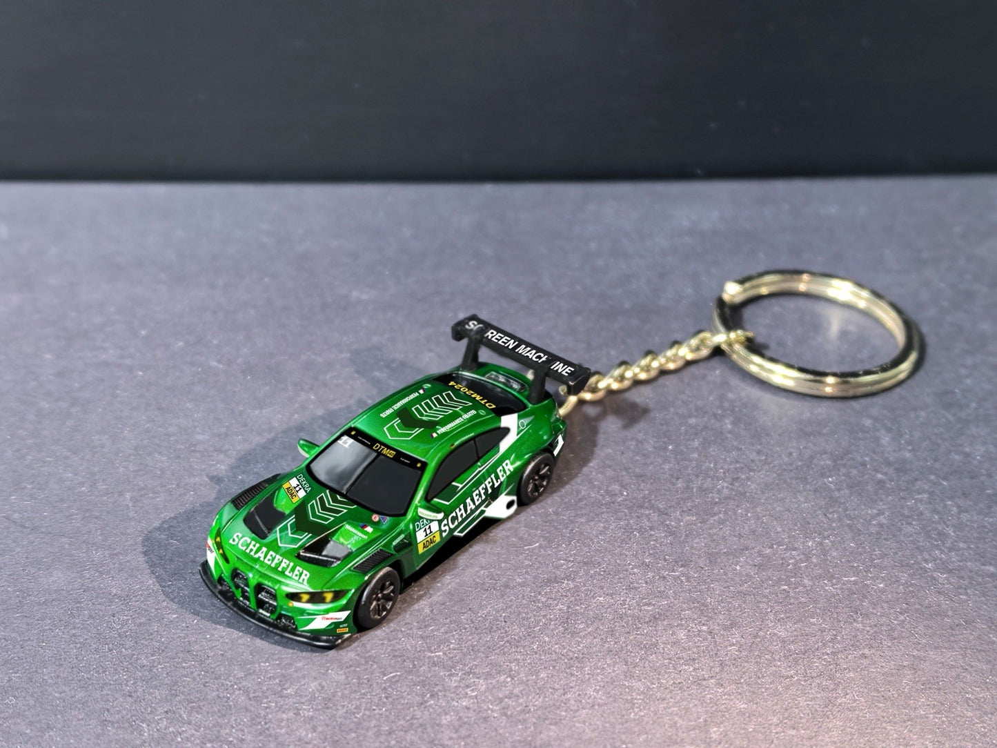 E Model N Scale M4 GT3 Race Car Keychain Diecast Model Magnet Refrigerator Sticker