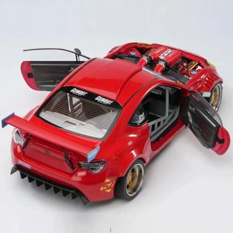 1/18 Toyota GT4586 Ferrari Engine Super Modificat Red Diecast Model Car Lmited Collection Christmas Present