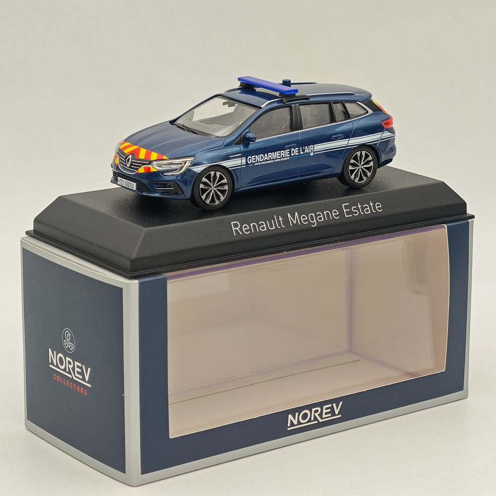 1/43 Norev Renault Megane Estate GENDARMERIE DE L'AIR 2022 Blue Diecast Model