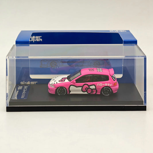 1/64 Ghost Player HONDA CIVIC EG6 Pink Diecast Models Car Collection