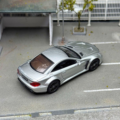 GUM 1:64 Mercedes Benz SL65 AMG Black Series5th R230 Alloy Car Model Gift Silver