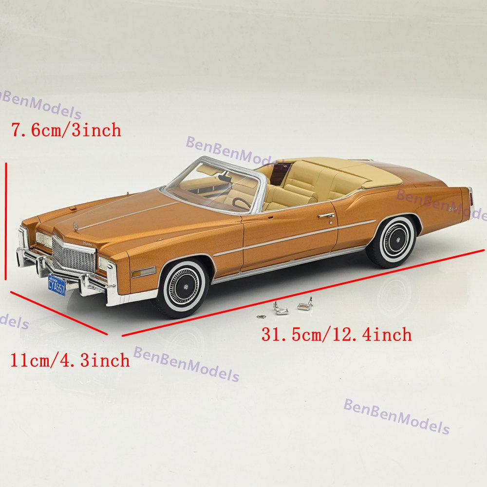 1/18 Bos Eldorado Convertible 1976 Metallic Bronze Resin Model Car