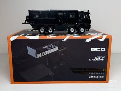 1/64 GCD GT Show Arocs 8x8 Expedition Vehicle 318 Route Black Diecast Car Model Gifts