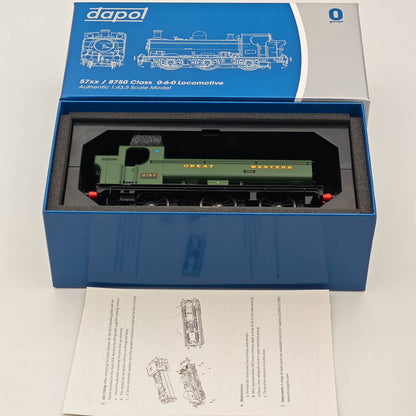 Dapol 7s-007-010 O Gauge Class 57xx Pannier Great Western Green 8784 21DCC