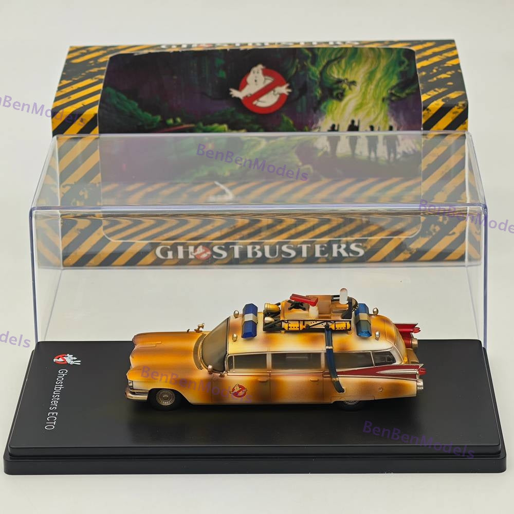 1:64 YS Ghostbusters Ecto-1 Dirty Version Diecast Model Minicar Limited