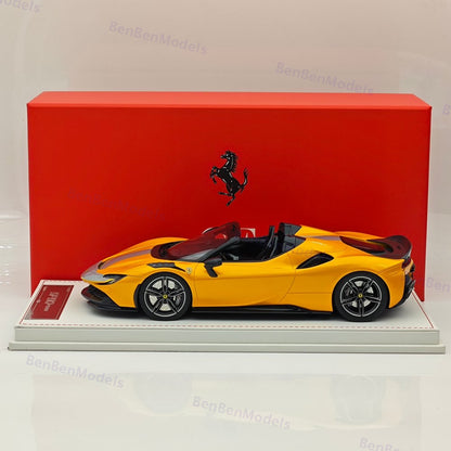 CE 1/18 Ferrari SF90 Spider Supercar Car Yellow Resin Model Limited Collection