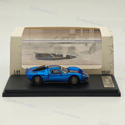 RM 1:64 Blue Ford GT40 Racing Sports Model Diecast Metal Car Gift Collection