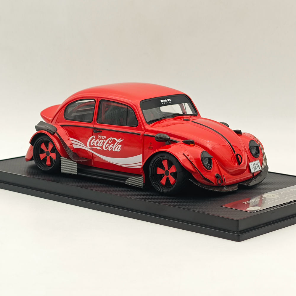 RAM Collectibles 1/18 RWB Volkswagen VW Beetle COCA-COLA WIDE BODY Rouge RM0029 Modèle de voiture en résine Collection limitée