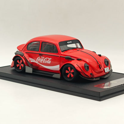 RAM Collectibles 1/18 RWB Volkswagen VW Beetle COCA-COLA WIDE BODY Rouge RM0029 Modèle de voiture en résine Collection limitée
