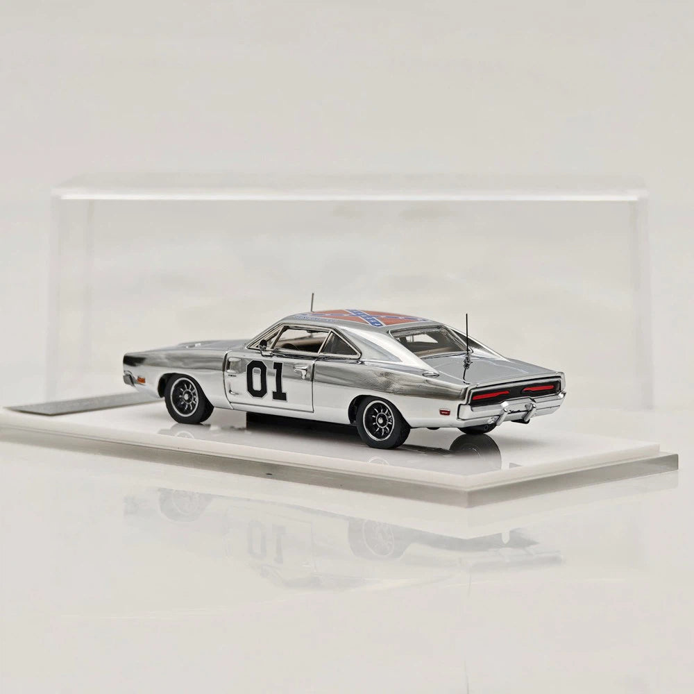 Limited Chrome Silver Edition 1:64 General Lee Charger Mini Forge Diecast Model Car