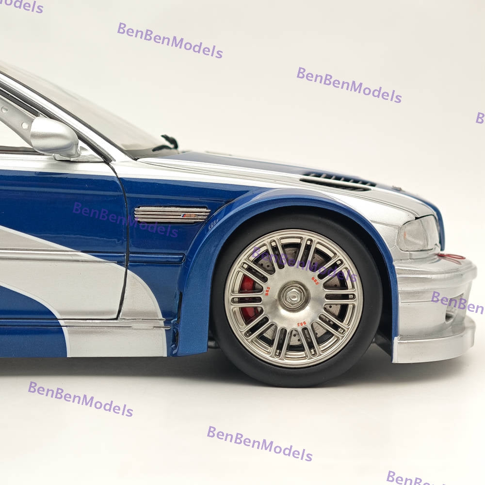 DCM 1:18 Scale BMW M3 GTR E46 2001 Need For Speed Metal