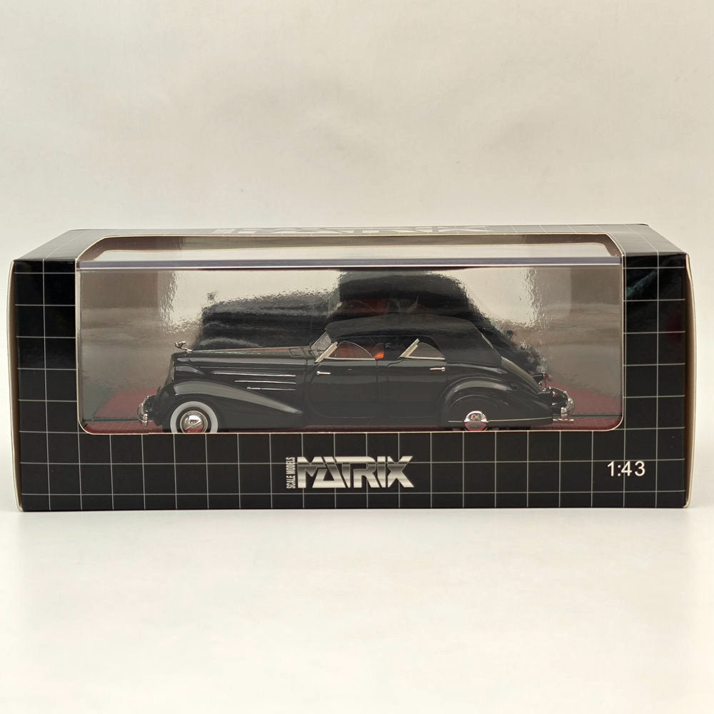 MATRIX-MODELS 1/43 Cadillac V16 Dual Cowl Sport Phaeton 1937 Résine noire/fermée 