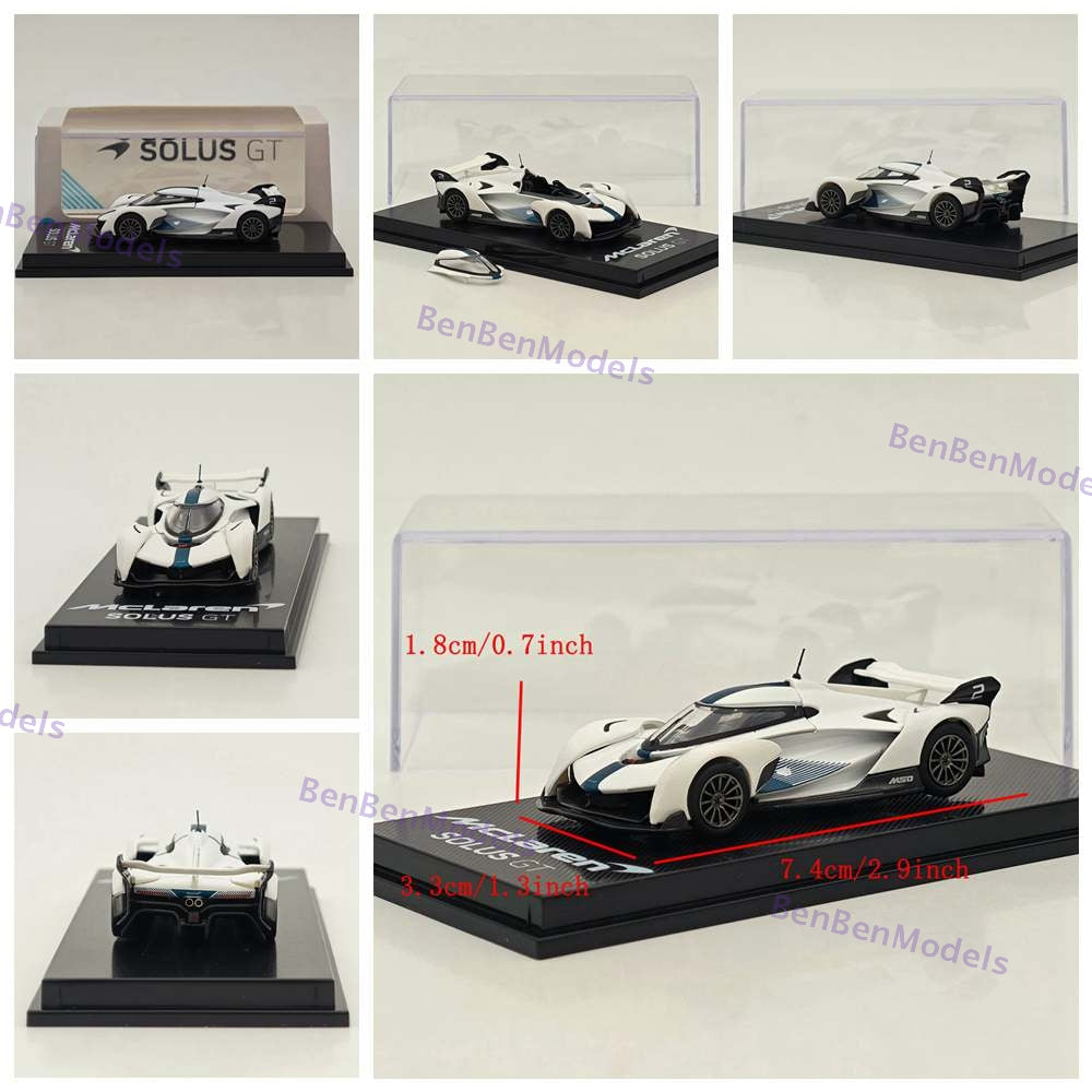 1/64 CM Mclaren Solus GT Racing Sports Diecast Metal Car Ornaments Supercar