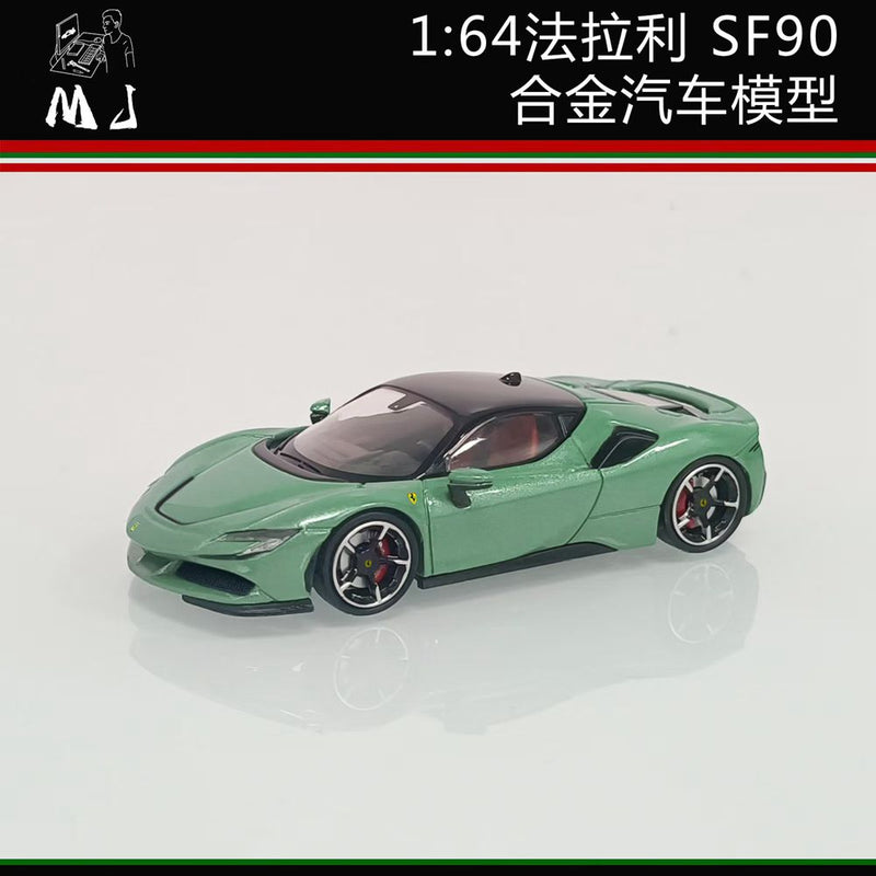 Pre-sale MJ 1:64 Ferrari SF90 Diecast Toys Car Models Miniature Hobby Collection Gifts