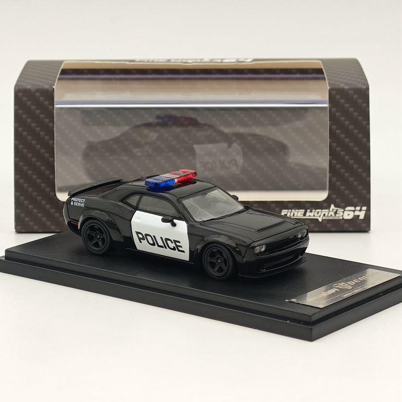 1:64 Fine works Dodge Demon SRT Muscle Sports Police Protect & Serve Black