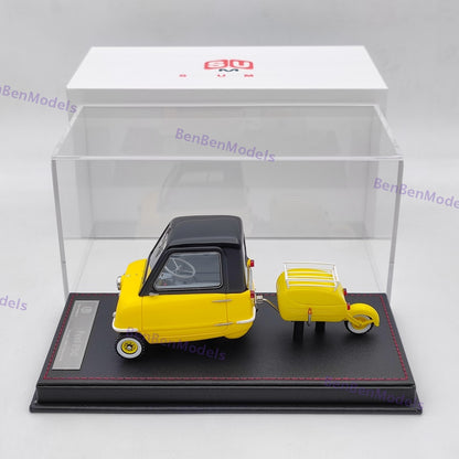 Super Unit Model 1/18 PEEL P50 w/Pav Trailer 1964 Resin Car Limited Yellow