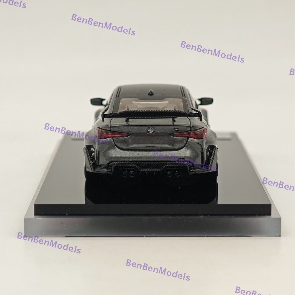 1:64 SW BMW G82 M4 ADRO BODY KIT Coupe Sports Model Diecast Metal Car Gray