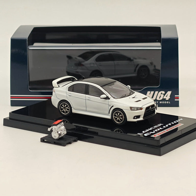 Hobby Japan 1/64 Mitsubishi Lancer Evolution X Final Edition White HJ642053CWP