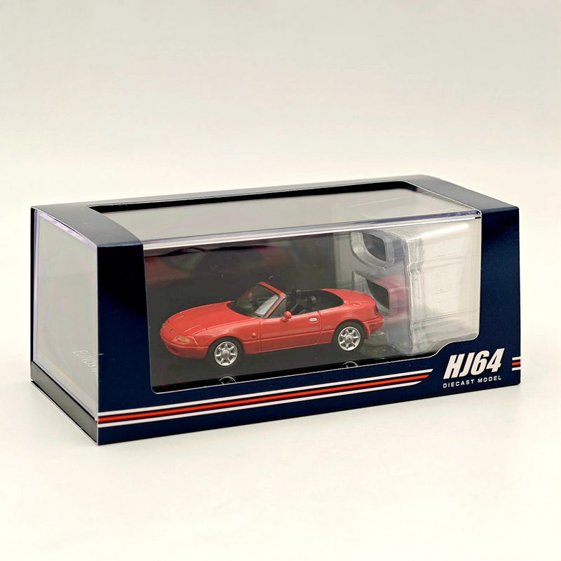 1/64 Hobby JAPAN Mazda EUNOS ROADSTER NA6CE WITH TONNEAU COVER Red HJ642025AR Diecast Models Car Limited Collection Auto Toys Gift