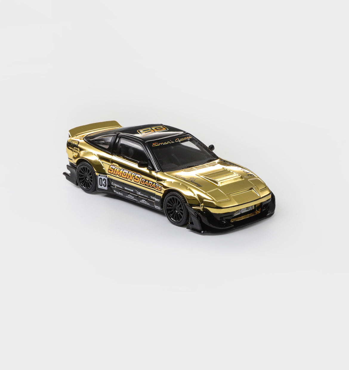 Model Model 1/64 180SX Rocket Rabbit Bunny Coating Co branded Simon's Garage Foshan APAxpo Exhibition Edition Diecast Model Car
