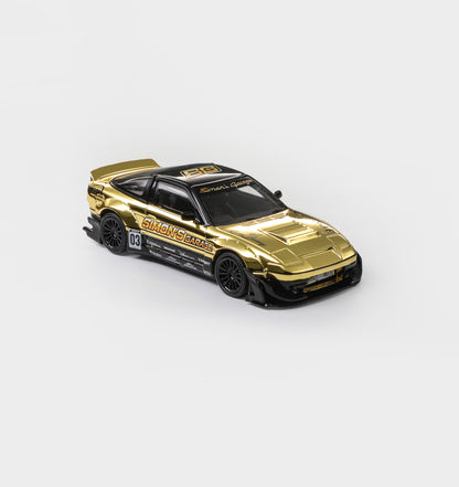 Model Model 1/64 180SX Rocket Rabbit Bunny Coating Co branded Simon's Garage Foshan APAxpo Exhibition Edition Diecast Model Car