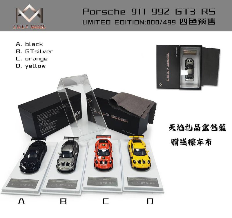 Pre-sale LMLF 1:64 Porsche 911 992 GT3 RS Diecast Toys Car Models Collection Gifts Limited Edition