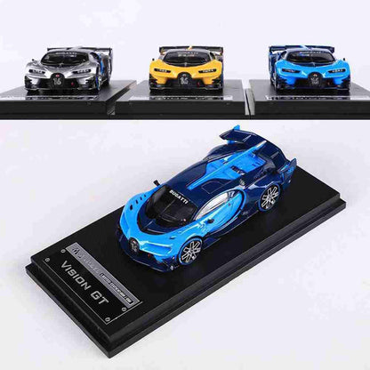 Bugatti VisonGT miniature moulée sous pression à l'échelle 1/64, jouet, modèle de voiture, collection, cadeaux, édition limitée 