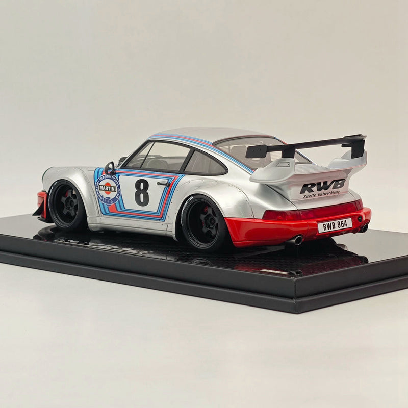 *RARE* 1/18 TGM Model RWB Porsche 911 964 Silver/Orange Resin Collection Car