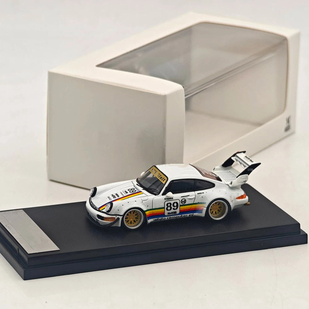 SW 1:64 911 993 Apple #90 #89 Racing Sports Model Alloy Model Car