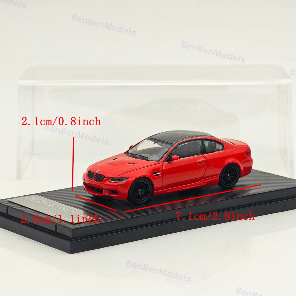 Fine model 1/64 Red BMW M3 E92 COUPE Diecast Model Car Limited Collection Gifts