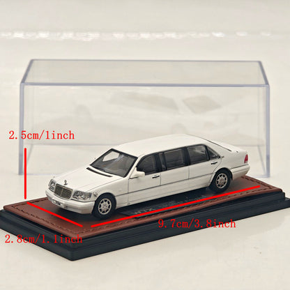 WTX 1 64 W140 S600 Stretch Limousine Black Diecast Model Collectible Display Car