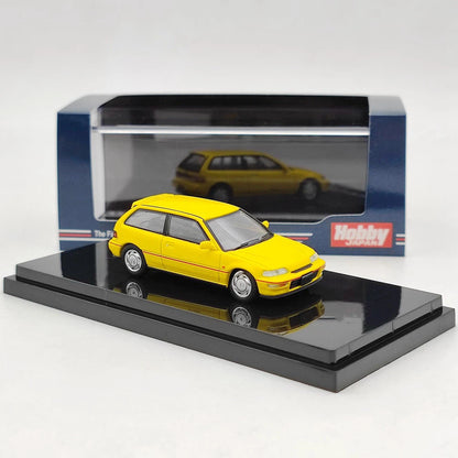 Hobby Japan 1/64 EF9 SiR Ⅱ Yellow HJ641031AY Diecast Model Toys Car Collection Gifts